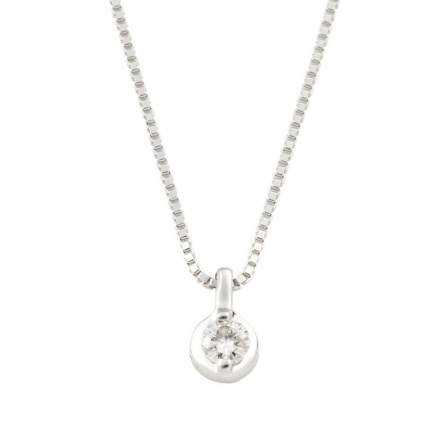 K10 PG YG WG 一粒 ダイヤモンド ネックレス 無段階調節スライドアジャスター