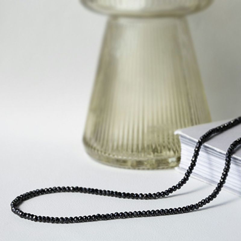 ブラックスピネル ネックレス  2mm玉