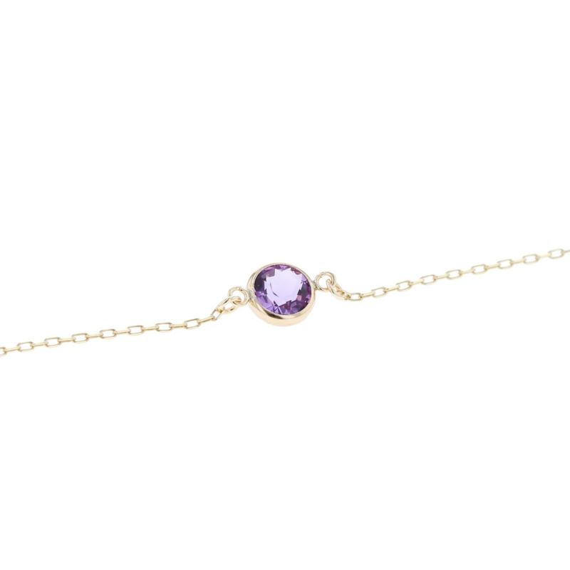 K10 YG WG アメジスト ブレスレット