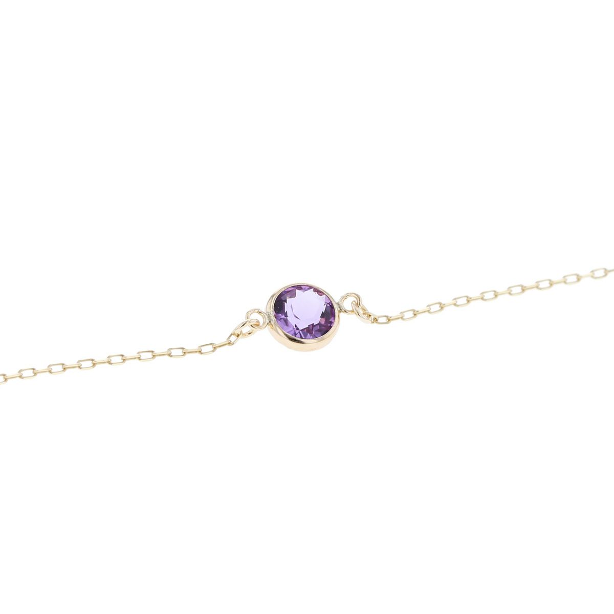 K10 YG WG アメジスト ブレスレット