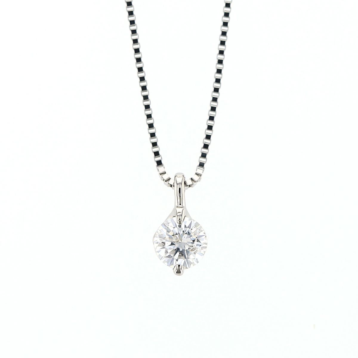 鑑定書付 プラチナ 0.2ct ダイヤモンド ネックレス PT900 PT850