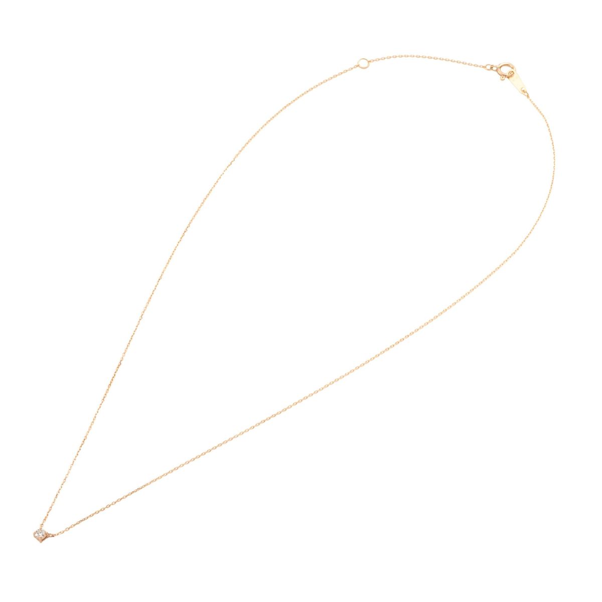 K10 PG YG WG 一粒 ダイヤモンド ネックレス