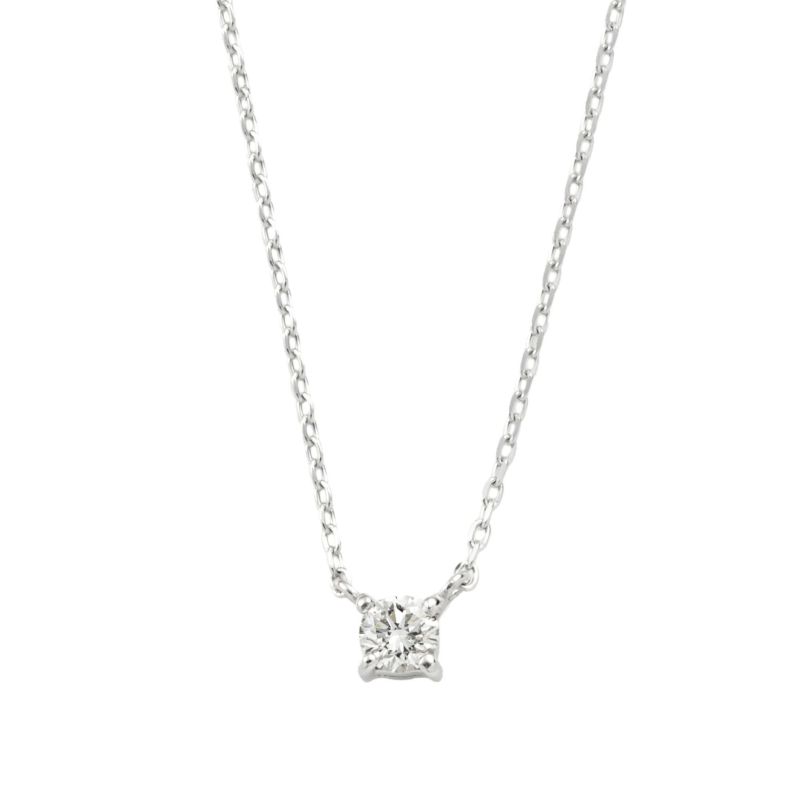 K10 PG YG WG 一粒 ダイヤモンド ネックレス