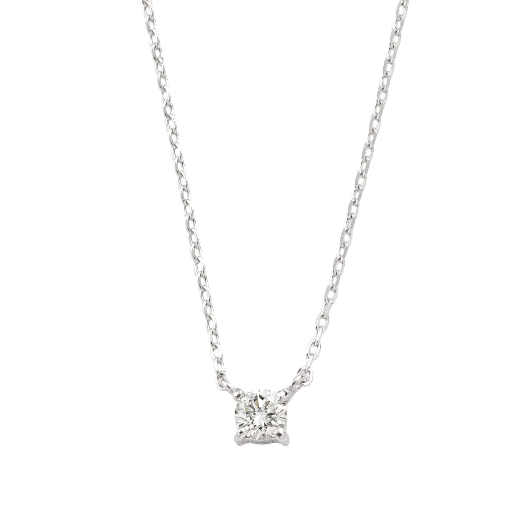 K10 PG YG WG 一粒 ダイヤモンド ネックレス