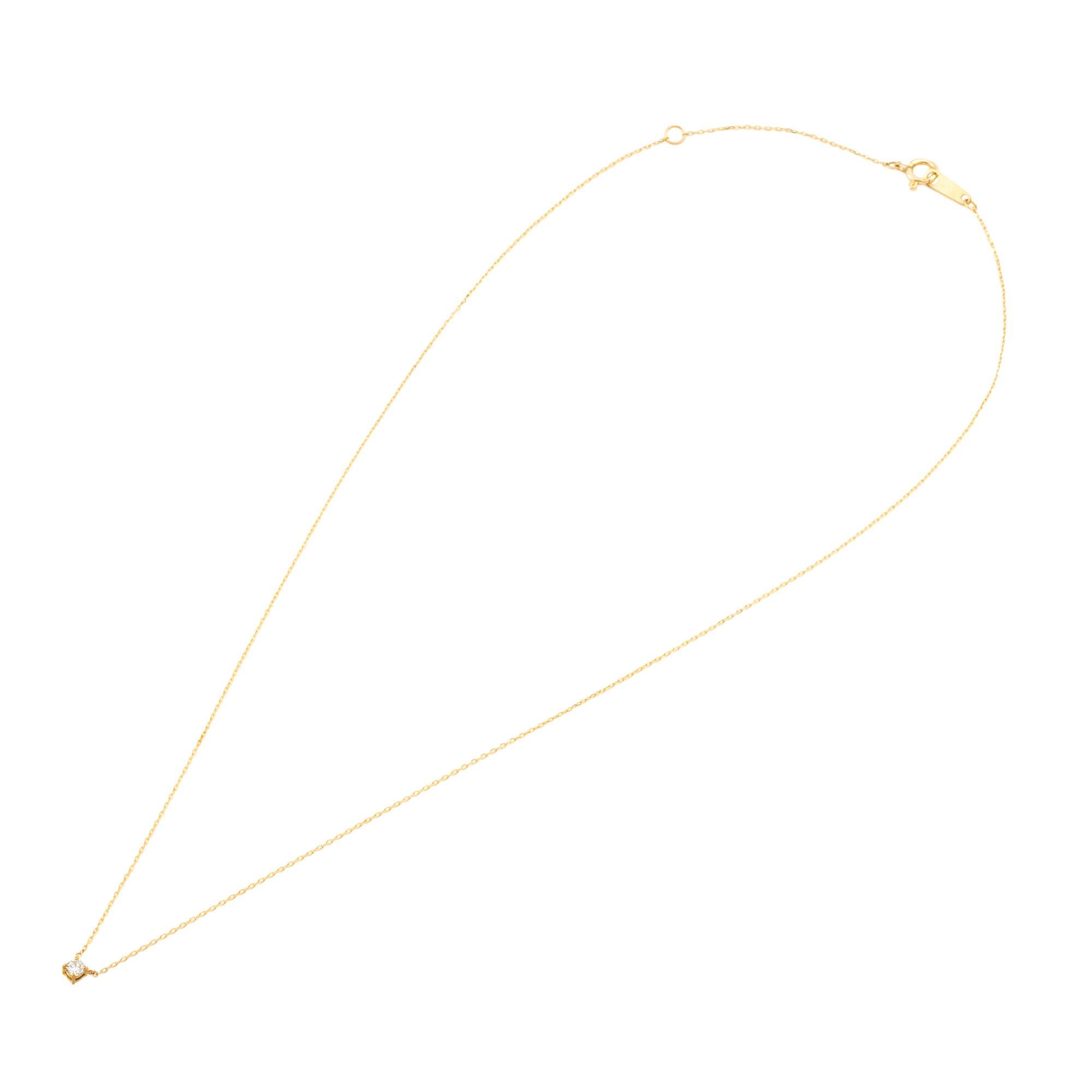 K10 PG YG WG 一粒 ダイヤモンド ネックレス