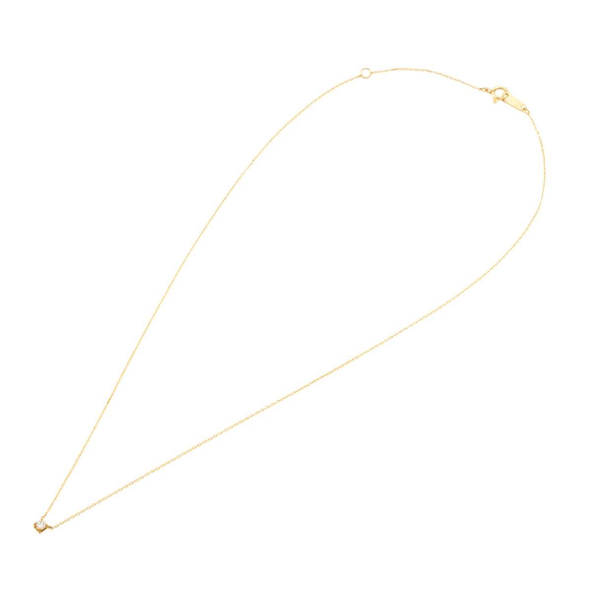 K10 PG YG WG 一粒 ダイヤモンド ネックレス