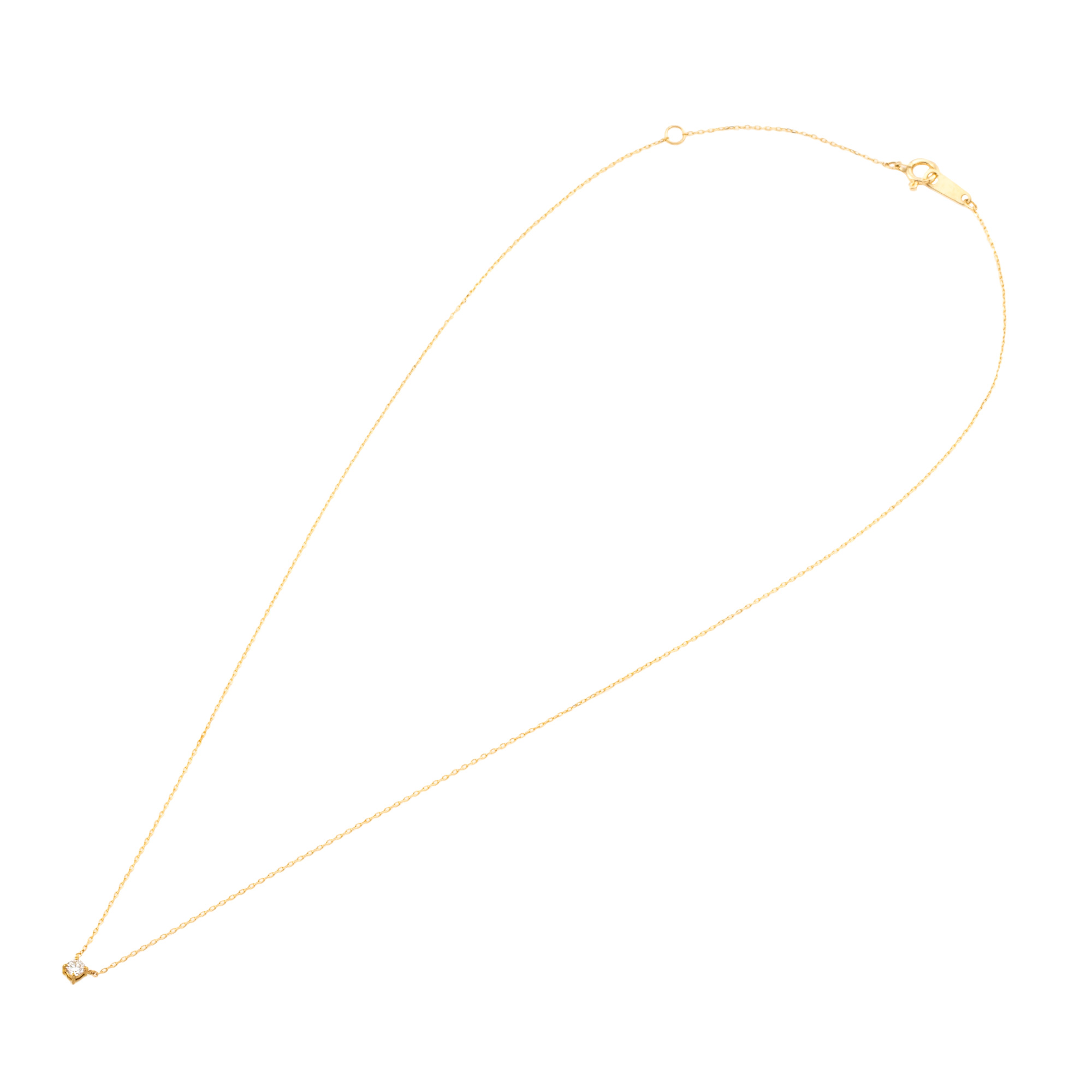 K10 PG YG WG 一粒 ダイヤモンド ネックレス