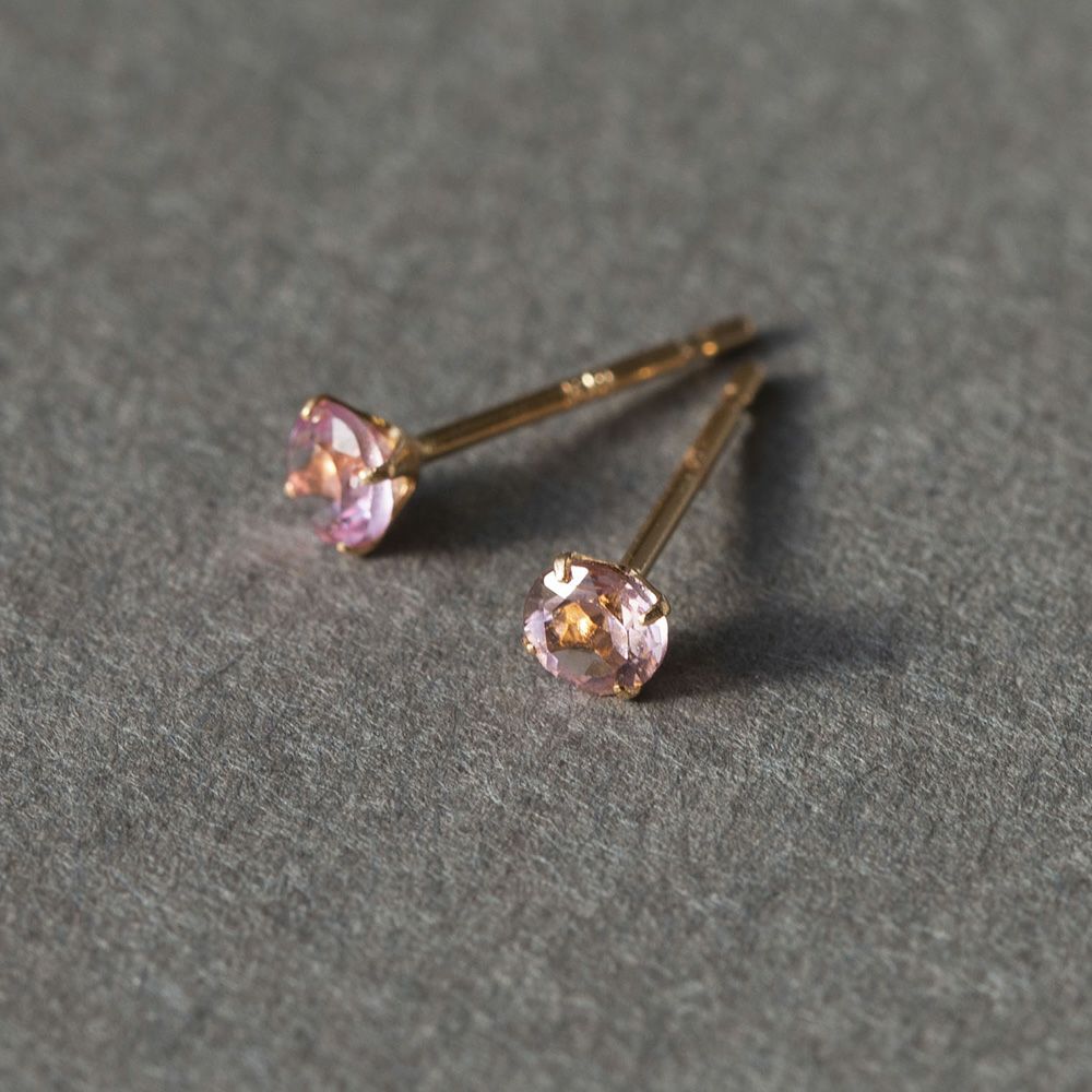 K18 PG ピンクトルマリン ピアス
