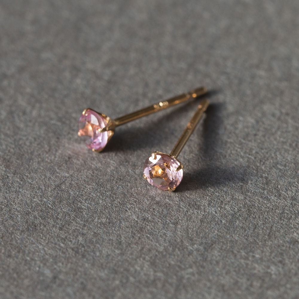 K18 PG ピンクトルマリン ピアス