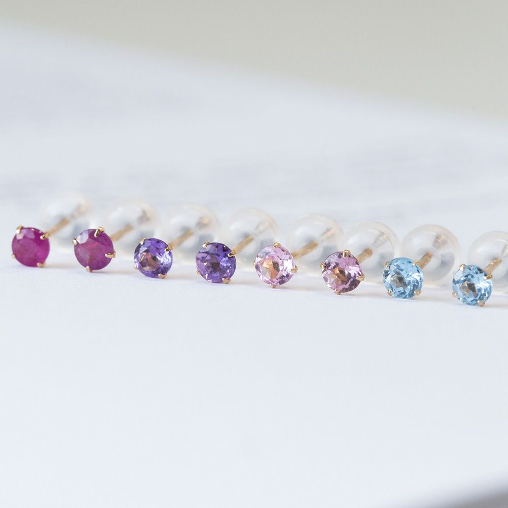 K18 PG アメジスト ピアス