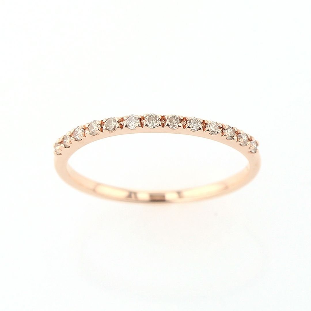 K10 PG ダイヤモンド ハーフエタニティ ピンキーリング