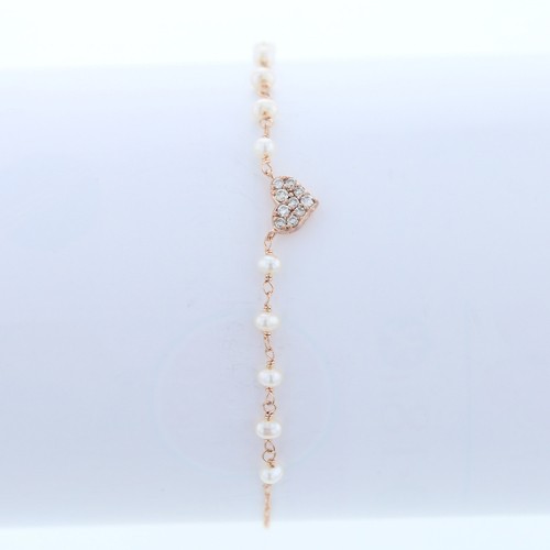 レアリゼ ベル（belle） K10 ピンクゴールド ダイヤモンド パール ルビー リバーシブル ブレスレット