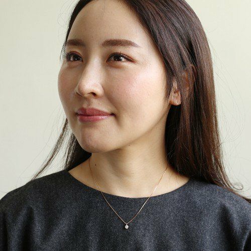 鑑定書付 K18 ピンクゴールド ダイヤモンド 一粒 ネックレス