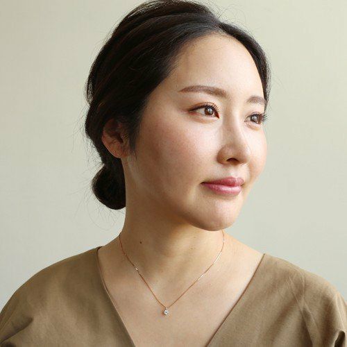 鑑定書付 K18 ピンクゴールド ダイヤモンド 一粒 ネックレス