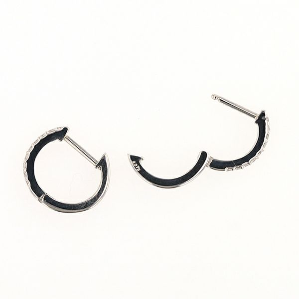 GINZATANAKA】プラチナ フープピアス ともう 14mm （中折式）片耳用