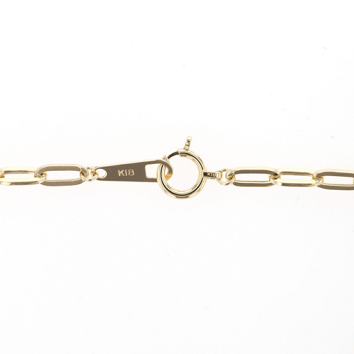 K18 YG ペーパークリップチェーン ブレスレット