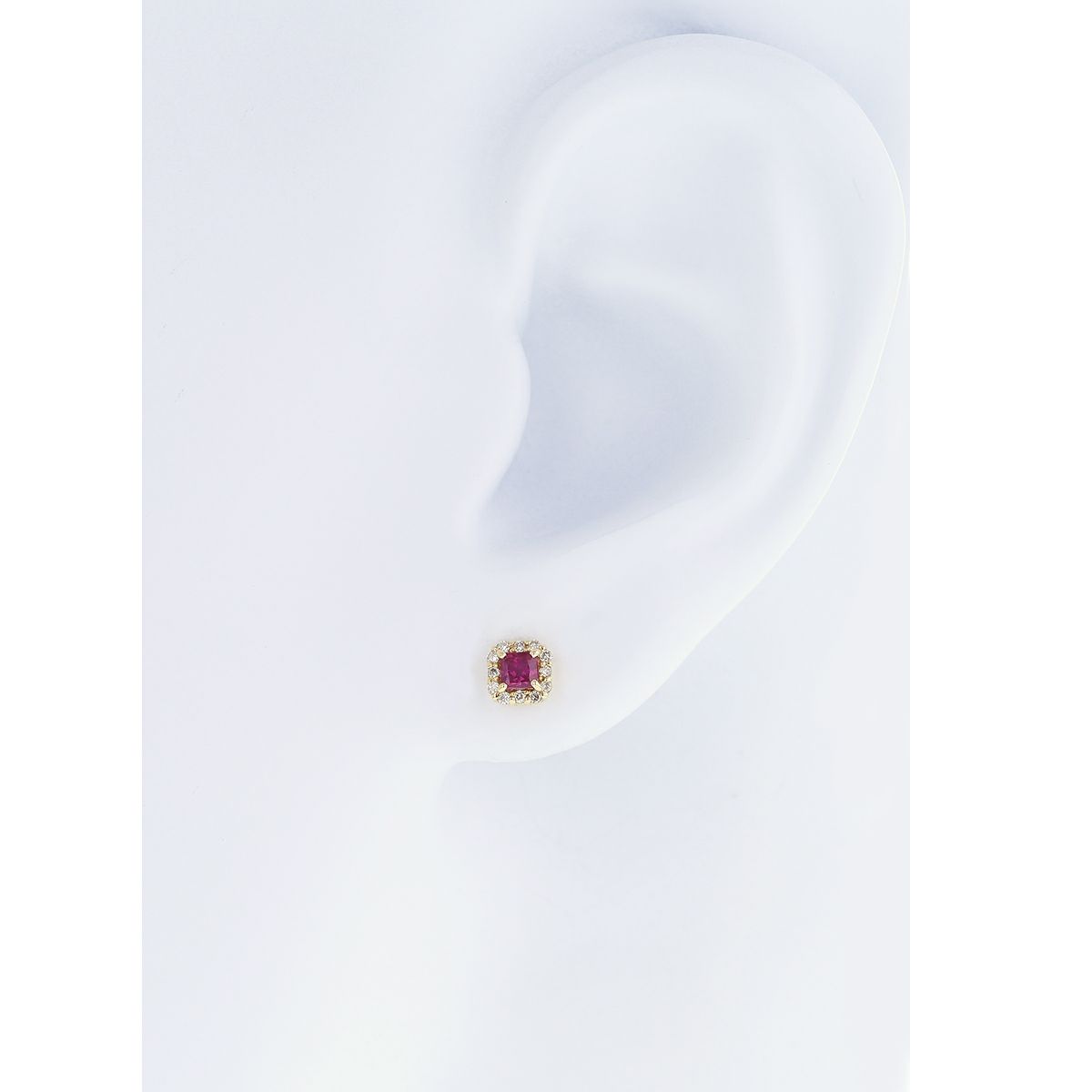 ピアス ルビー ダイヤモンド K18 レディース 誕生石 7月 誕生日 18金