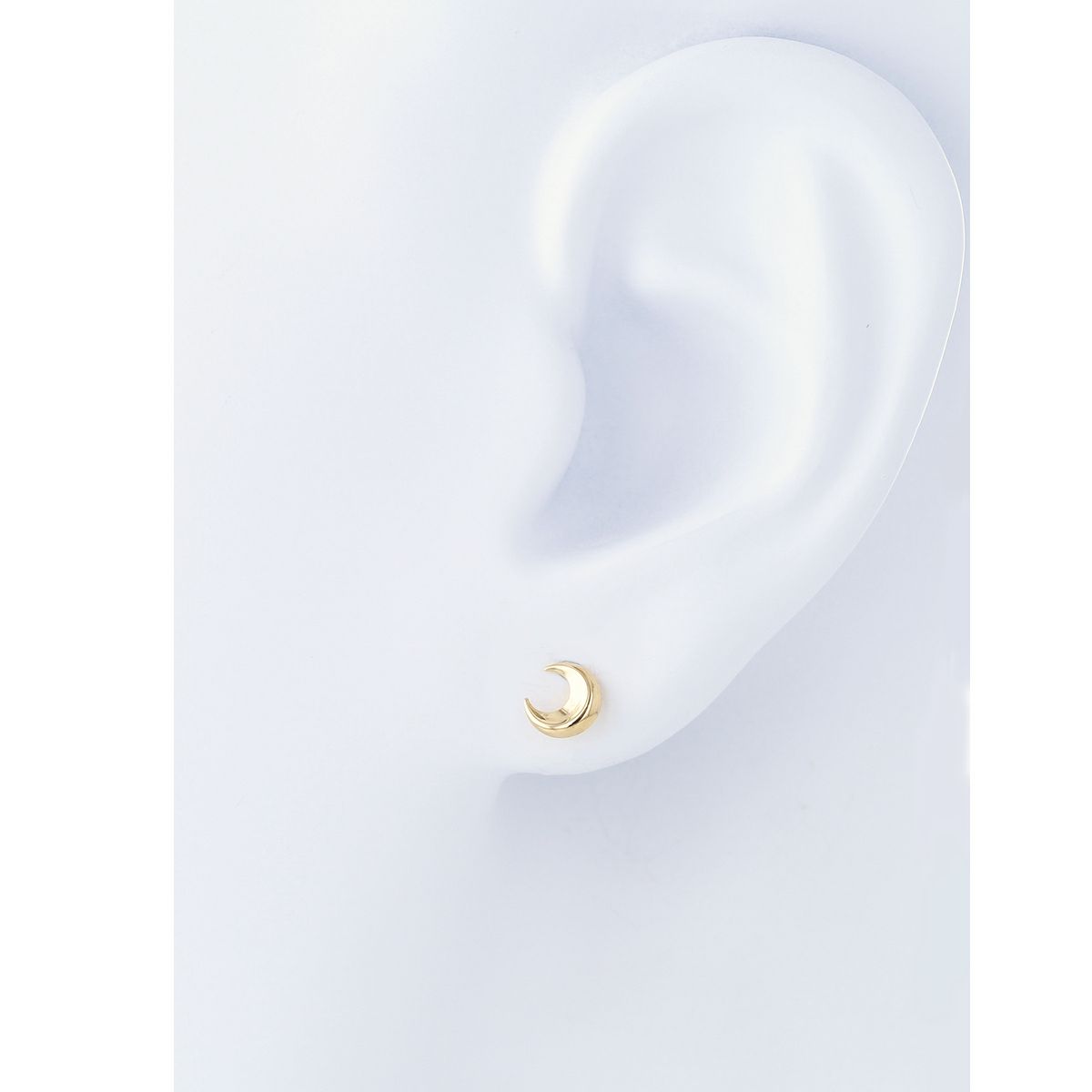 K18 YG 三日月 ピアス