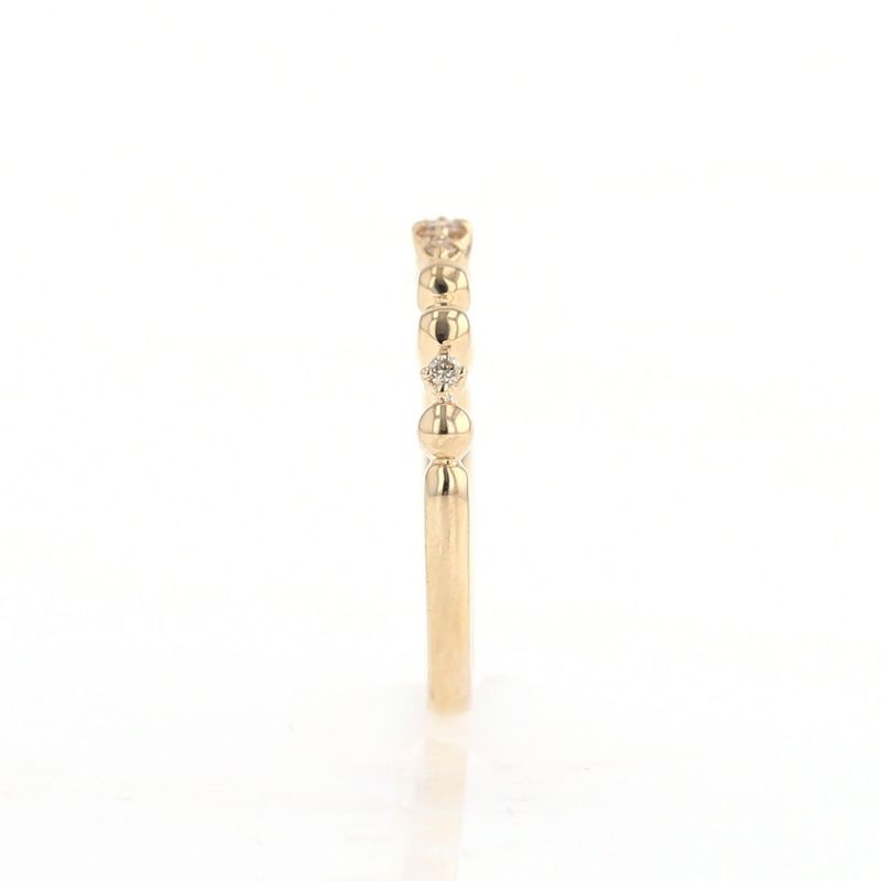 K10 YG/WG ダイヤモンドピンキーリング