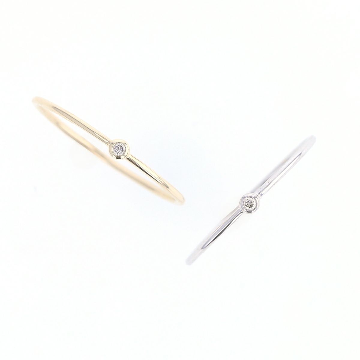 K10 YG WG ダイヤモンド リング 指輪 1粒 レディース 30代 40代 ダイヤ 誕生日 プレゼント 10金 彼女 妻 女性 イエローゴールド ホワイトゴールド