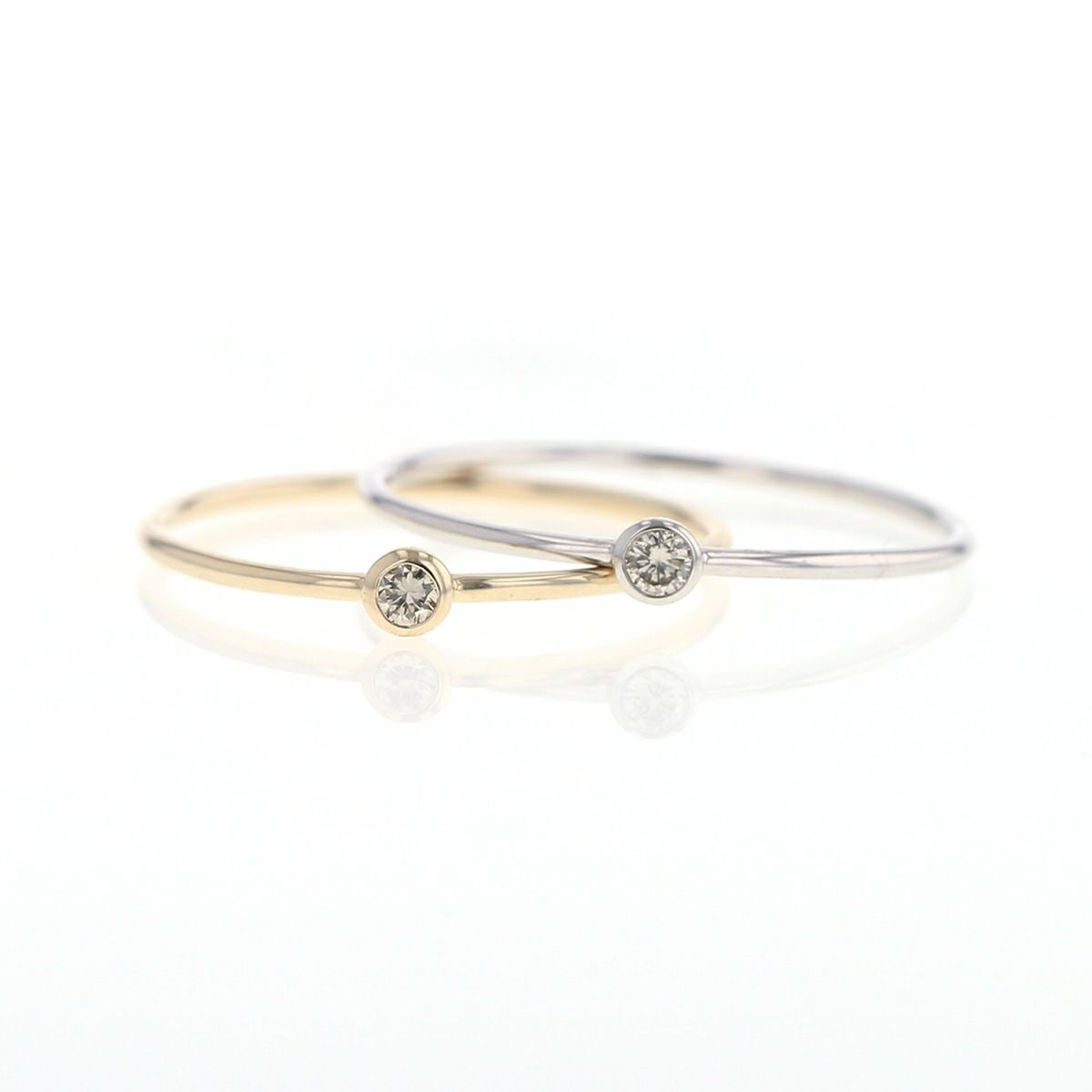 K10 YG WG ダイヤモンド リング 指輪 1粒 レディース 30代 40代 ダイヤ 誕生日 プレゼント 10金 彼女 妻 女性 イエローゴールド ホワイトゴールド