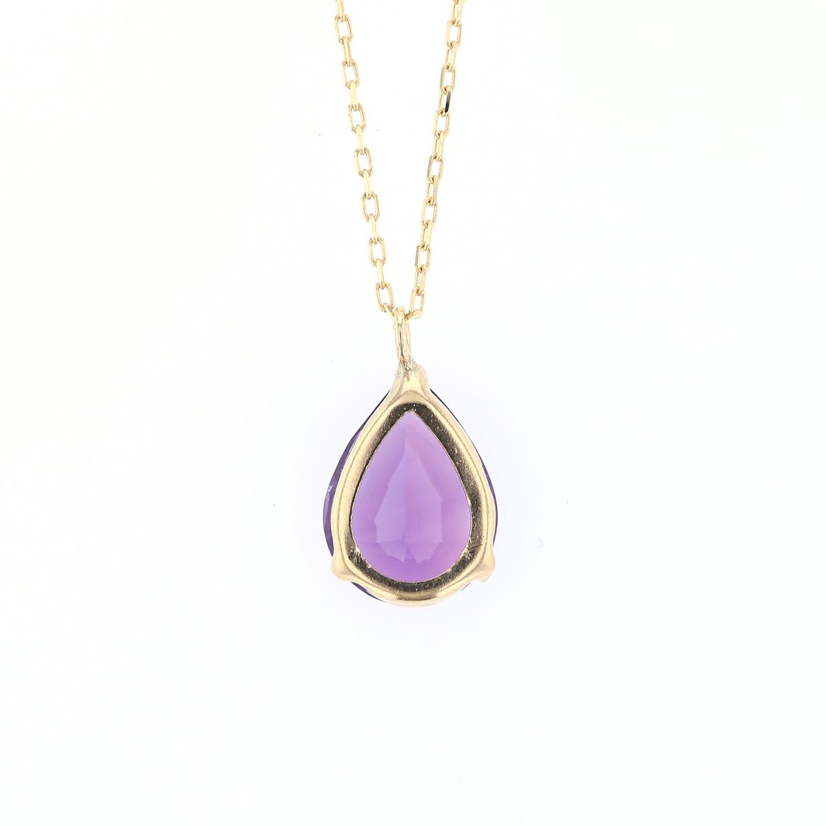 【2月誕生石】K10 YG アメジスト ネックレス