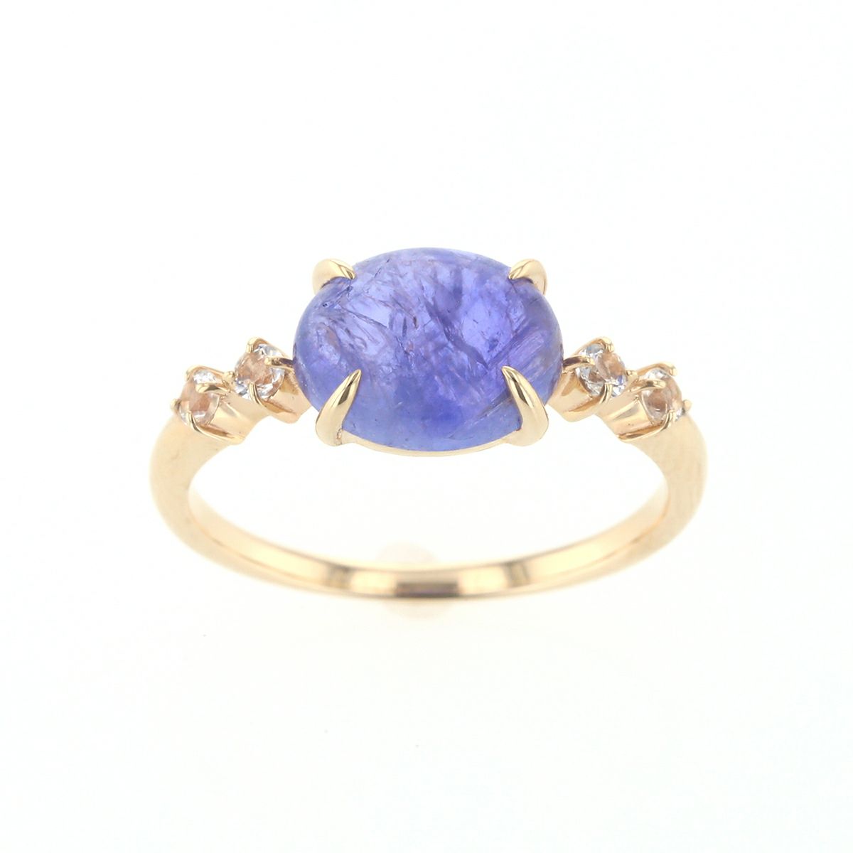 K10 YG タンザナイト リング レディース ホワイトトパーズ