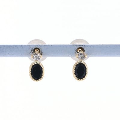 8月誕生石】K18 オニキス フープ ピアス 20mm | IKEDA