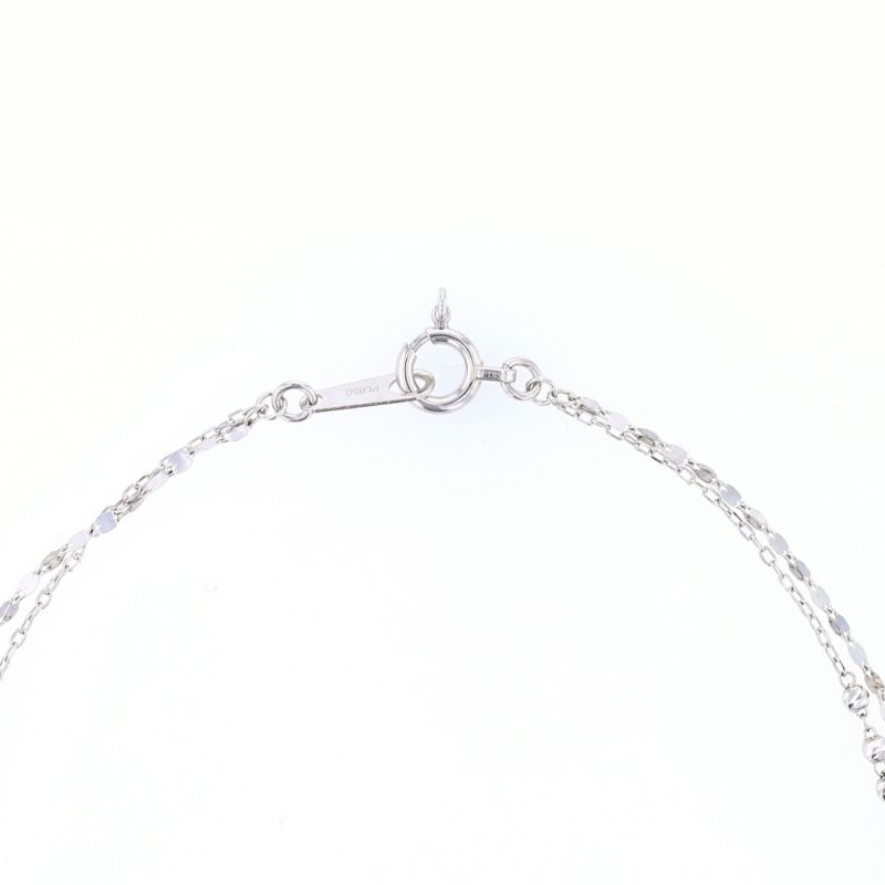 プラチナ PT850 ブレスレット レディース 30代 40代 誕生日 プレゼント 2連 チェーン チェーンブレスレット