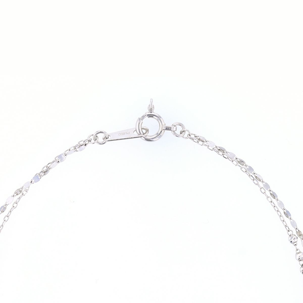 プラチナ PT850 ブレスレット レディース 30代 40代 誕生日 プレゼント 2連 チェーン チェーンブレスレット