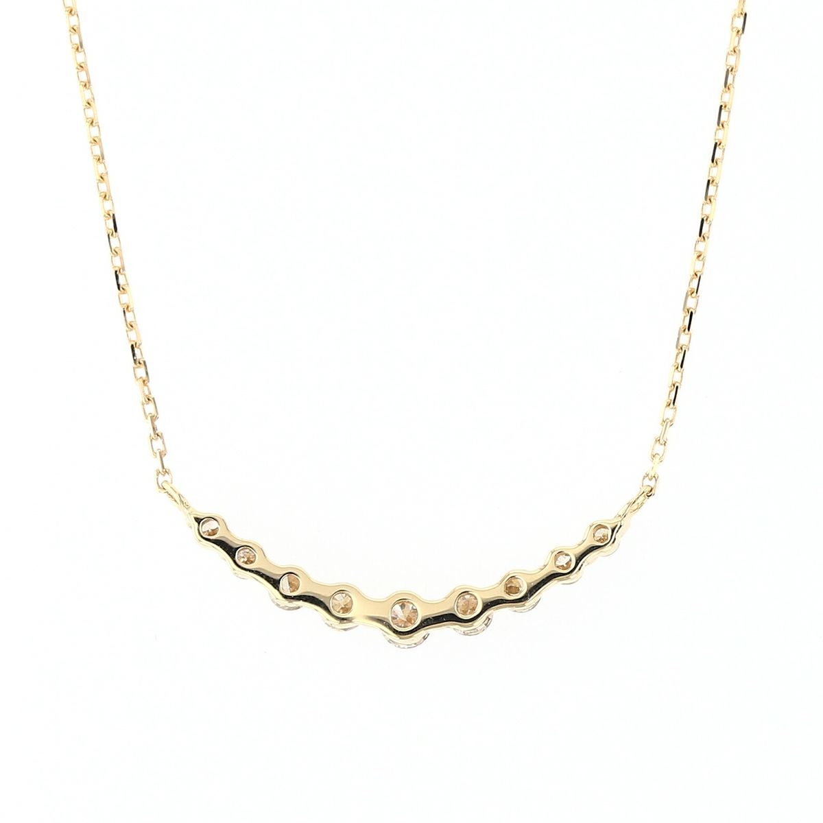 K18 YG ダイヤモンド ライン ネックレス