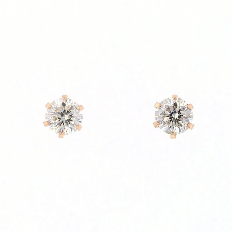 K18 PG 一粒ダイヤモンド ピアス トータル0.3ct | IKEDA ジュエリーオンライン | プレゼントにもぴったりな多彩なジュエリーを取り揃え