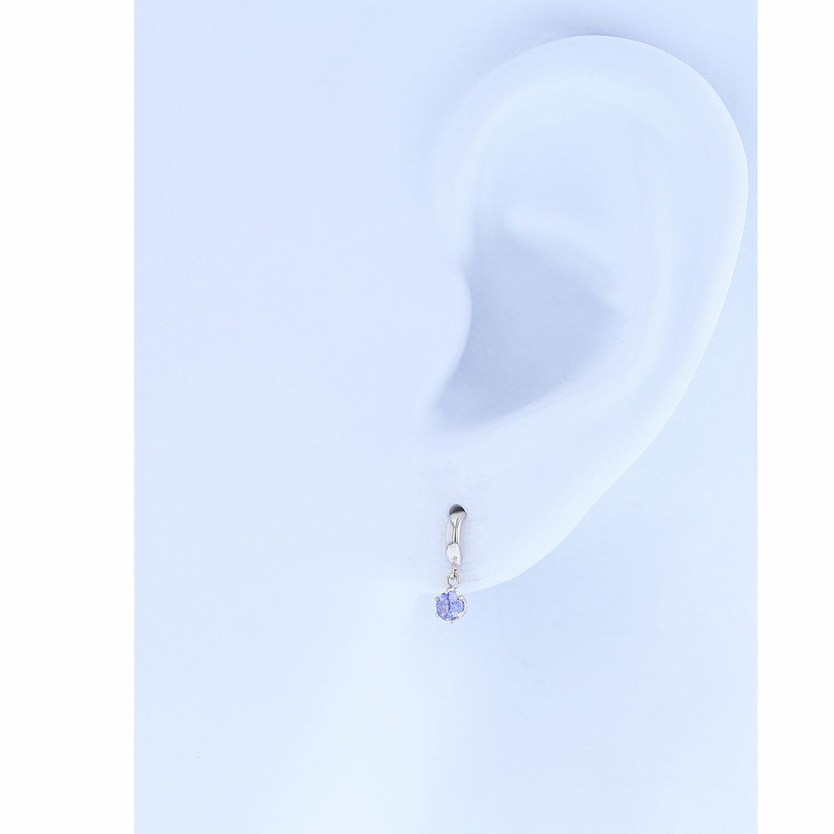 K10 WG タンザナイト ピアス レディース 12月 誕生石 誕生日 揺れる 10金 彼女 30代 40代 ホワイトゴールド 天然石