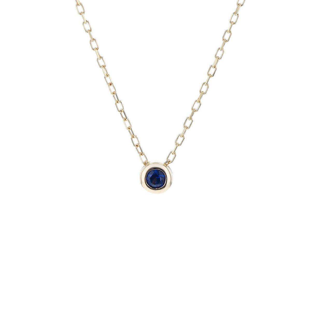 K10 YG サファイア ネックレス イエローゴールド 10K 10金 サファイヤ 9月 誕生石 レディース 妻 彼女 小ぶり