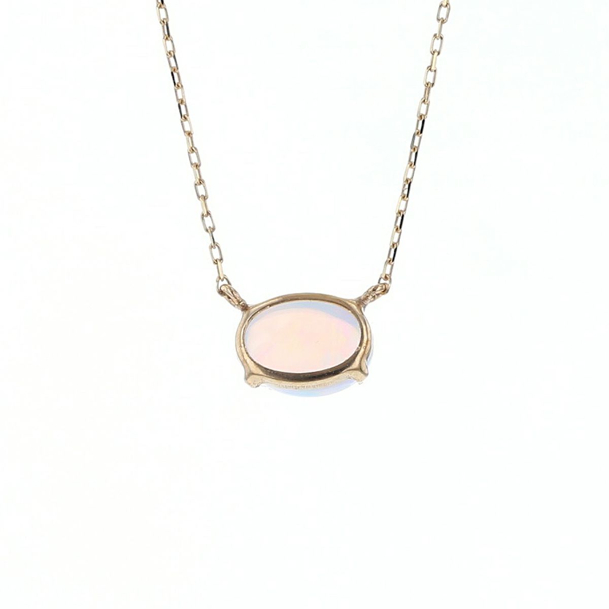 K10 YG オパール ネックレス イエローゴールド 10k 10金 レディース 彼女 妻 カボション 10月誕生石 誕生日プレゼント