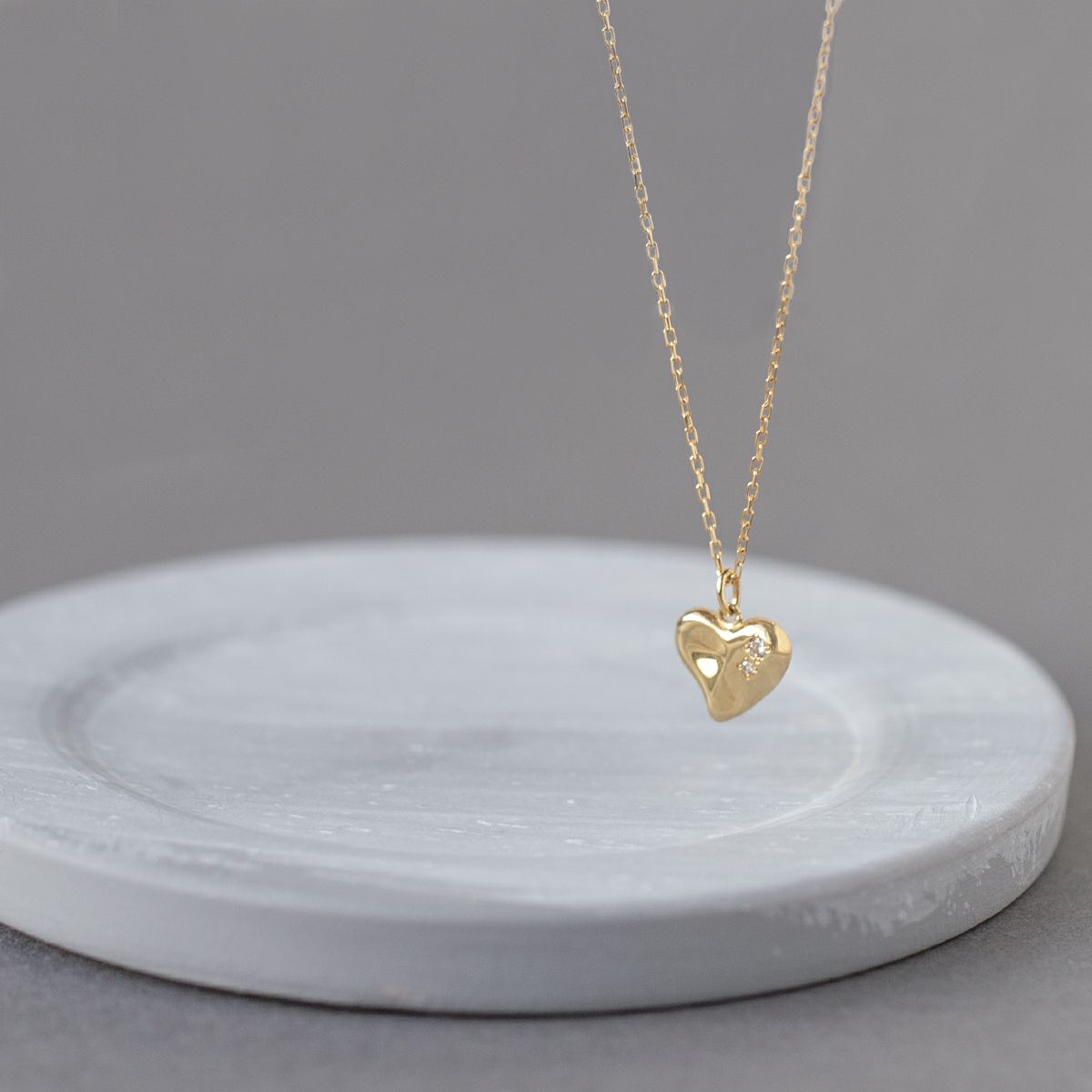 レアリゼ ベル K18 YG ダイヤモンド ネックレス ハート イエローゴールド 18K 18金 妻 彼女 誕生日プレゼント ギフト レディース