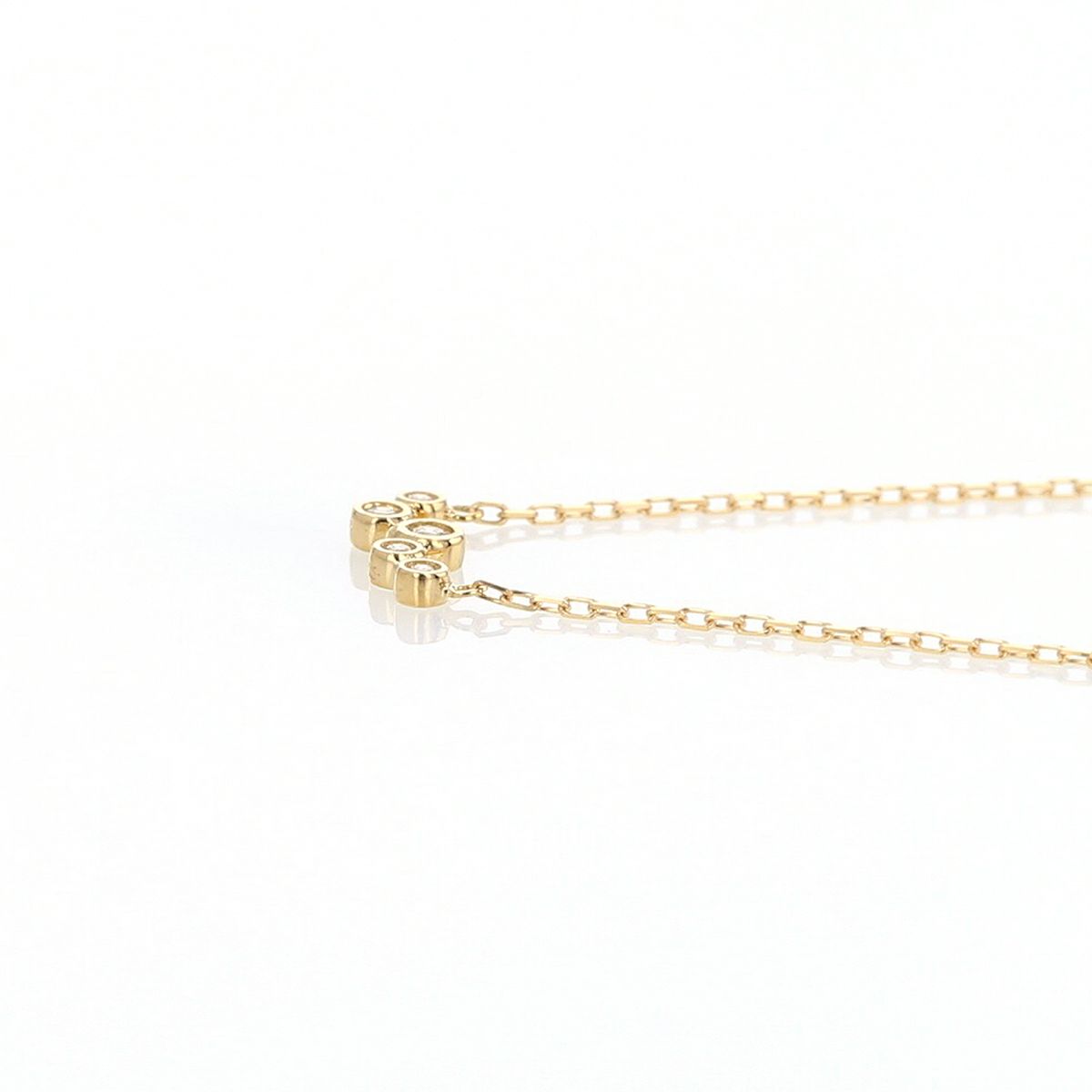 レアリゼ ベル K18 YG ダイヤモンド ネックレス イエローゴールド 18K 18金 妻 彼女 誕生日プレゼント ギフト レディース フクリン留め フクリン