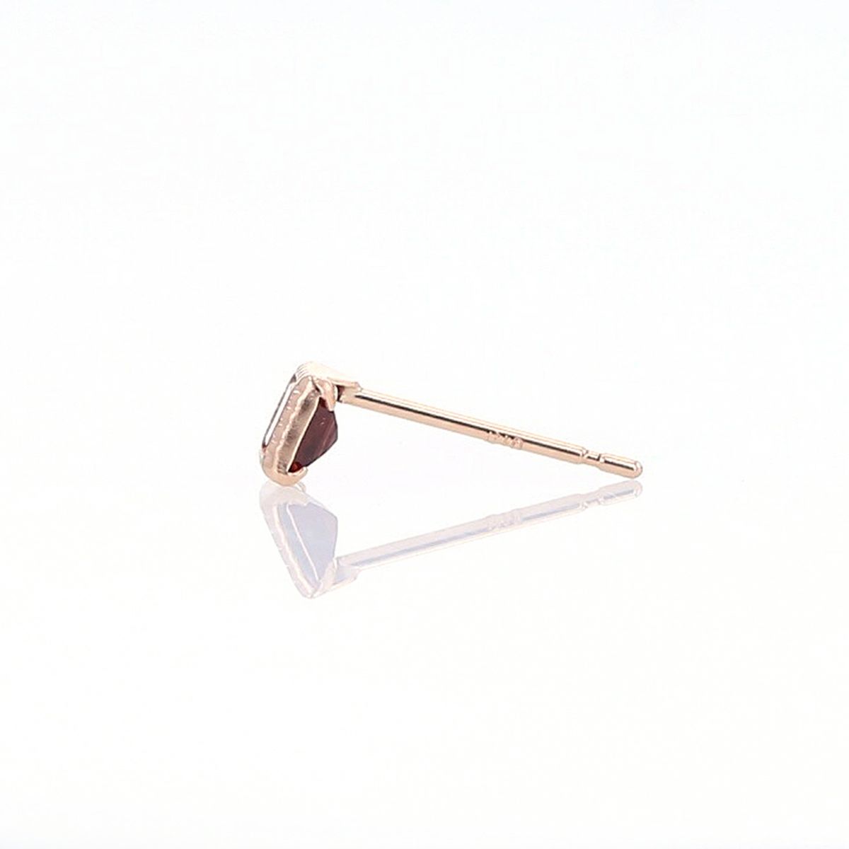 K10 PG ガーネット ピアス スクエア ピンクゴールド 10金 1月 誕生石 誕生日 プレゼント レディース 20代 30代 40代 10k k10 小ぶり 天然石