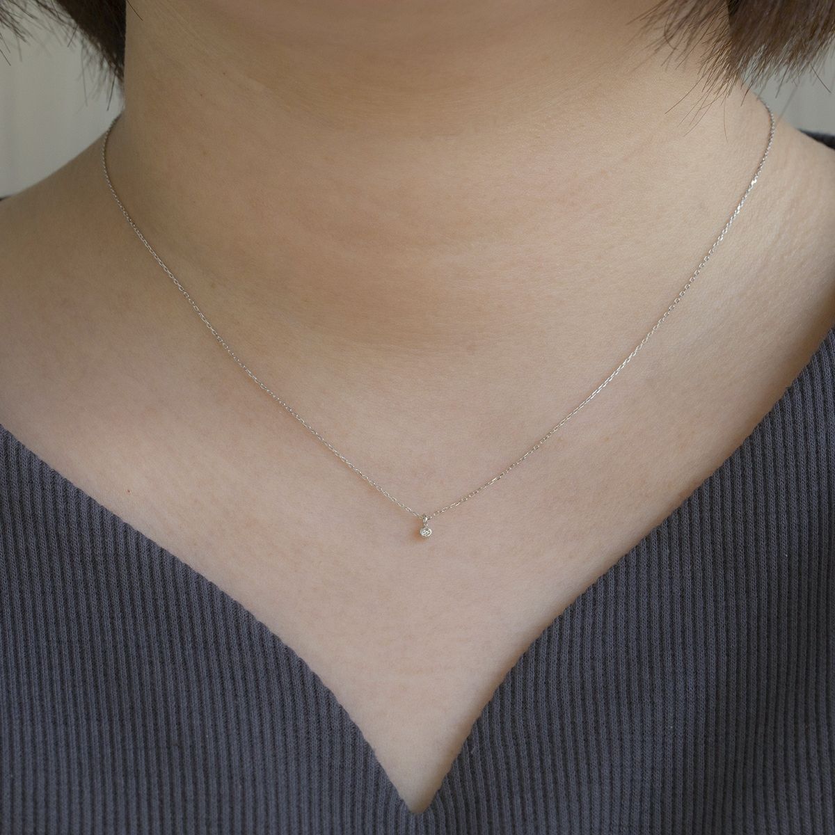 K10 YG/WG ダイヤモンド ネックレス | IKEDAジュエリーオンライン