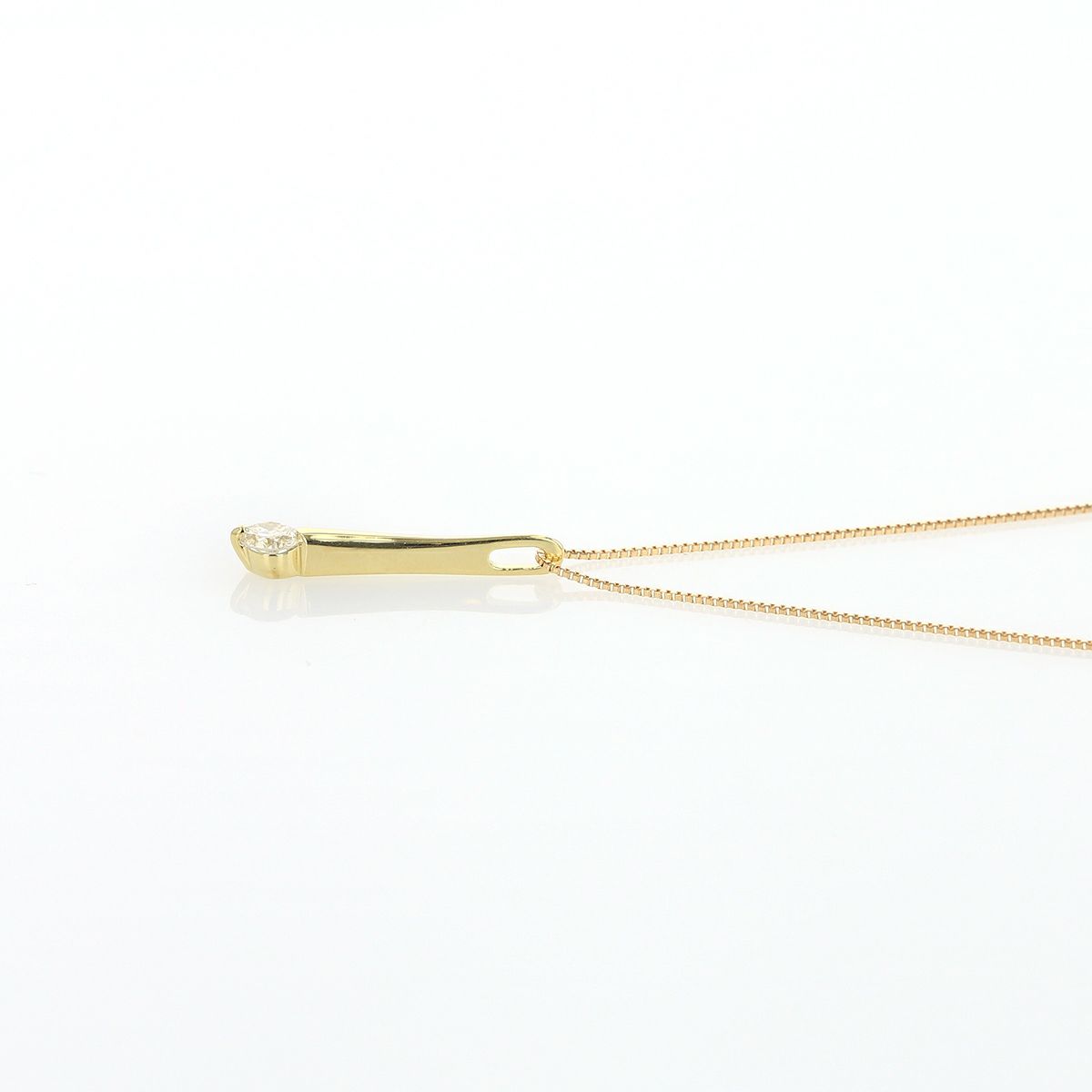 鑑定書付 K18 YG ダイヤモンド ネックレス イエローゴールド 18K 18金 妻 彼女 誕生日プレゼント ギフト レディース