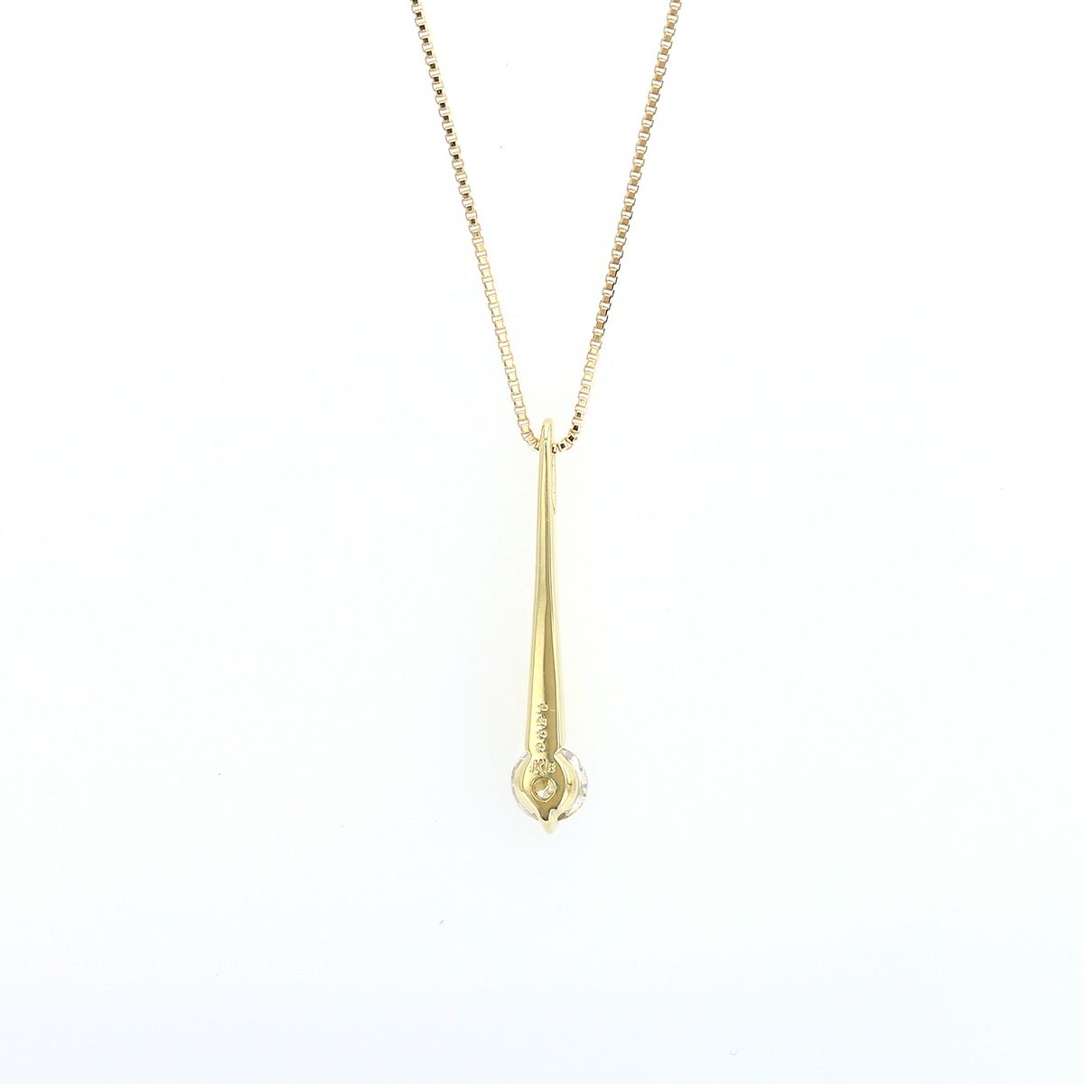 鑑定書付 K18 YG ダイヤモンド ネックレス イエローゴールド 18K 18金 妻 彼女 誕生日プレゼント ギフト レディース