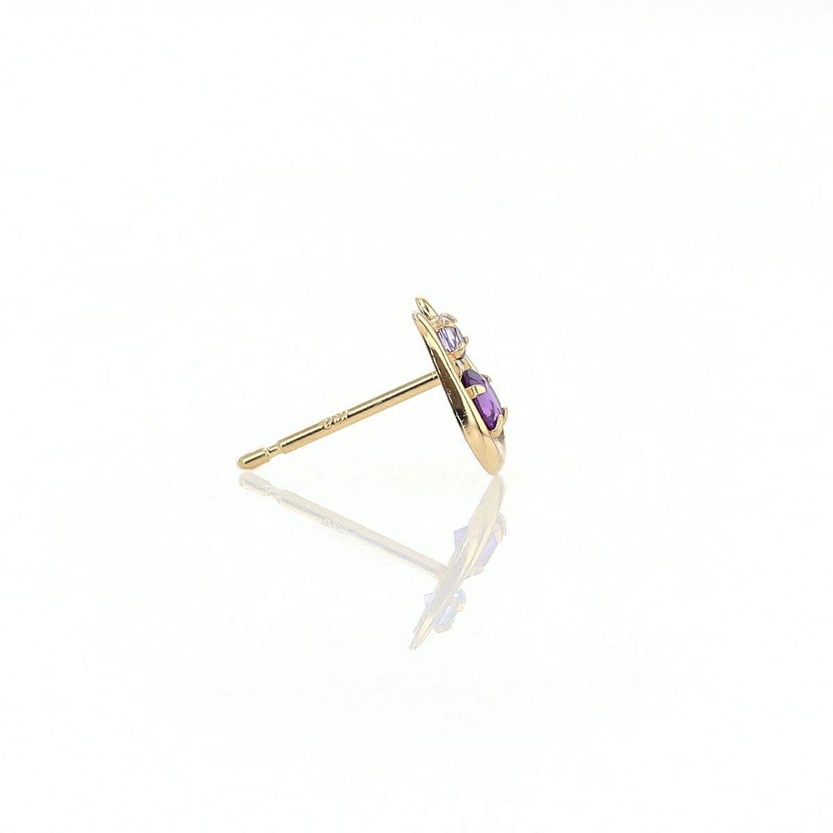 K18 YG アメジスト タンザナイト ピアス 2月 誕生石 イエローゴールド 18K レディース 彼女 妻 20代 30代 40代 誕生日 誕生日プレゼント ギフト