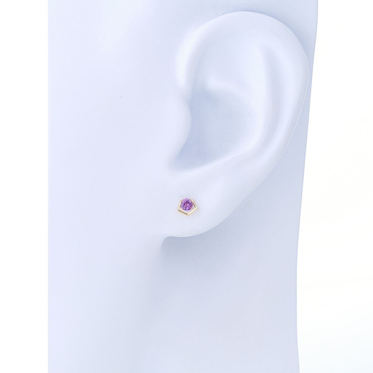 K10 YG アメジスト ピアス イエローゴールド 2月 誕生石 レディース 彼女 妻 20代 30代 40代 誕生日 誕生日プレゼント ギフト