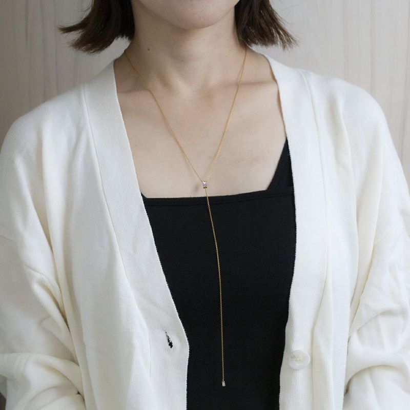 レアリゼ ベル ネックレス シルバー ロングネックレス ラリエットネックレス キュービックジルコニア 妻 彼女 誕生日プレゼント ギフト レディース belle