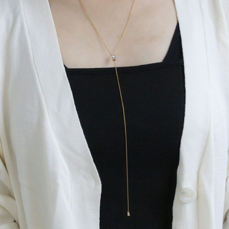 レアリゼ ベル ネックレス シルバー ロングネックレス ラリエットネックレス キュービックジルコニア 妻 彼女 誕生日プレゼント ギフト レディース belle