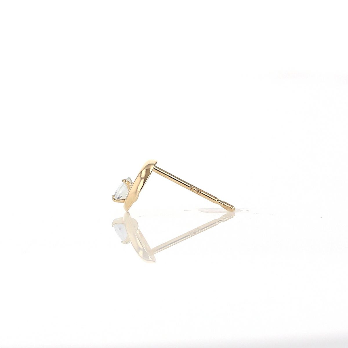 K10 YG アクアマリン 三日月 ピアス レディース 3月 誕生石 ギフト 誕生日プレゼント 20代 30代 40代 イエローゴールド ムーン 妻 彼女 可愛い