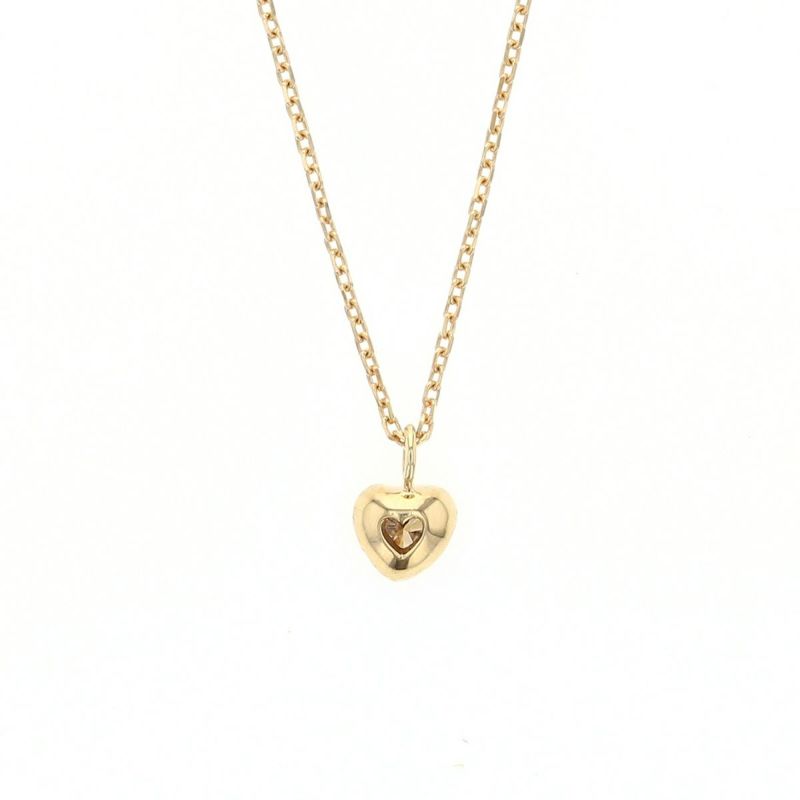 K18 YG ブラウンダイヤモンド ハート ネックレス ダイヤモンド イエローゴールド 18K レディース 4月 誕生日プレゼント 彼女 妻 レディース 20代 30代 40代