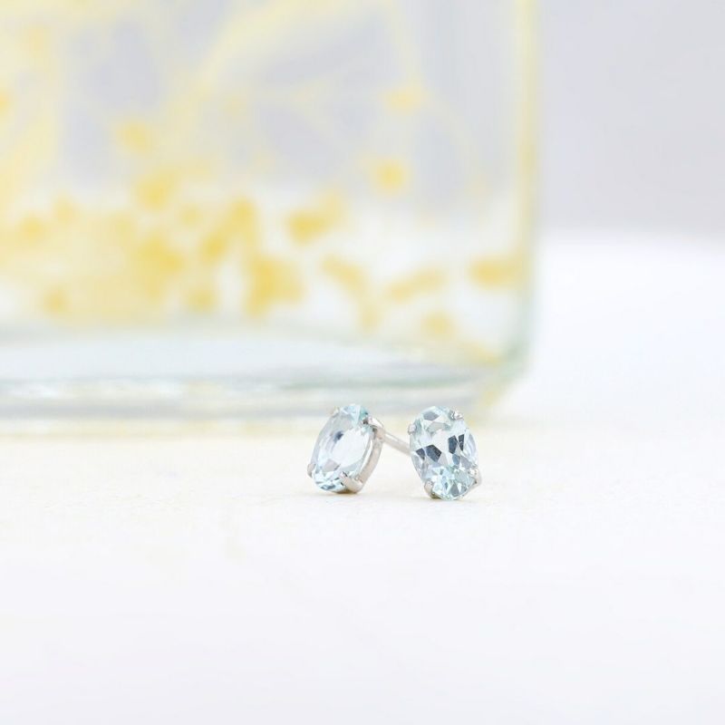 ピアス アクアマリン プラチナ PT900 3月 誕生石 誕生日プレゼント ギフト レディース 妻 彼女 20代 30代 40代 天然石