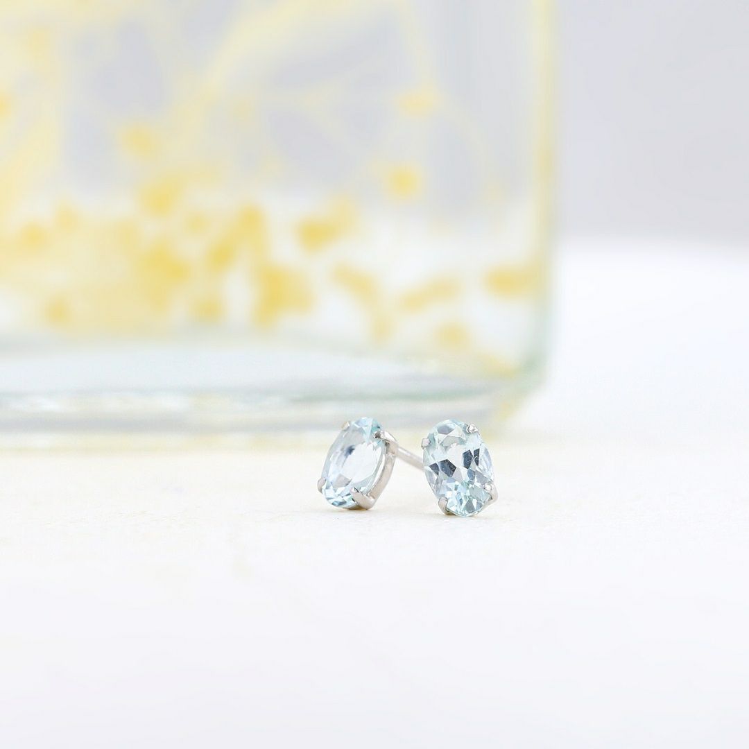 ピアス アクアマリン プラチナ PT900 3月 誕生石 誕生日プレゼント ギフト レディース 妻 彼女 20代 30代 40代 天然石