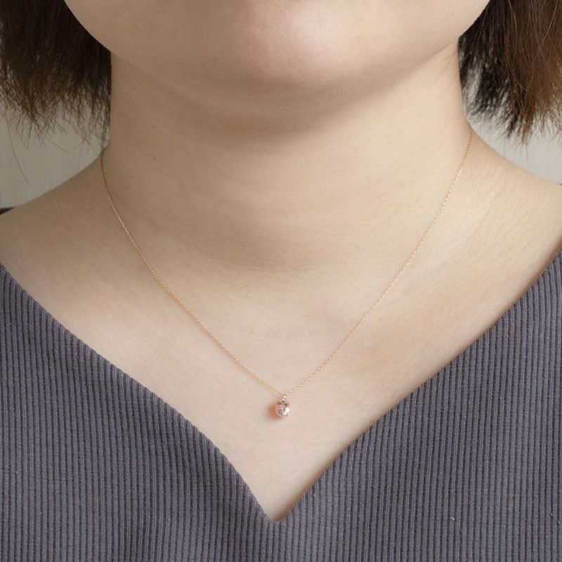 K18 PG モルガナイト ネックレス